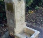 Fountain in travertine Montecelio Park(Rome)